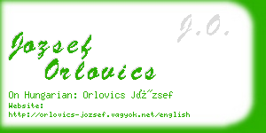 jozsef orlovics business card